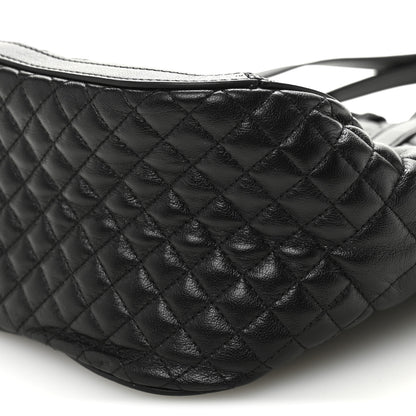 Versace Calfskin Quilted Greca Goddess Tote Bag Black 9 of 9