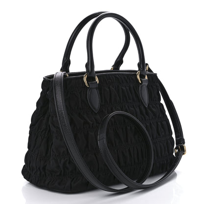 Prada Tessuto Nylon Gaufre Small Tote Black 2 of 8