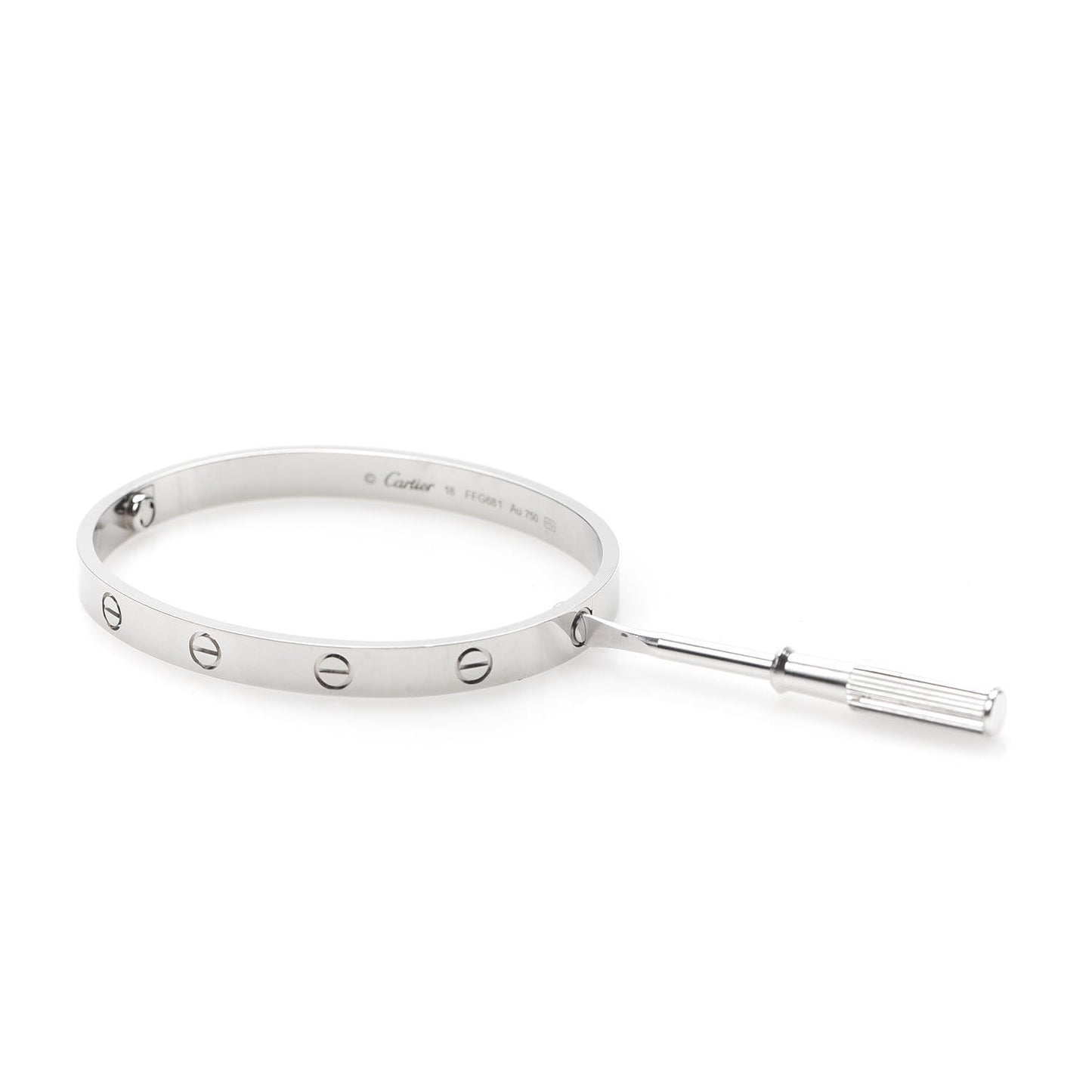 18K White Gold LOVE Bracelet 18