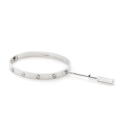 Cartier 18K White Gold LOVE Bracelet 18 5 of 7