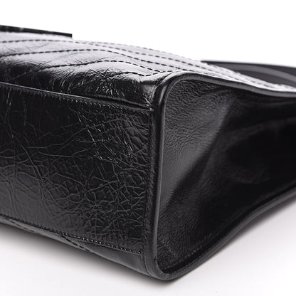 Saint Laurent Crinkled Calfskin Matelasse Monogram Niki Shoulder Bag Black 8 of 9