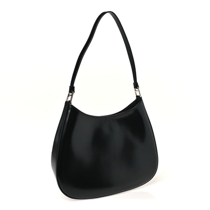 Prada Spazzolato Cleo Shoulder Bag Black 3 of 10