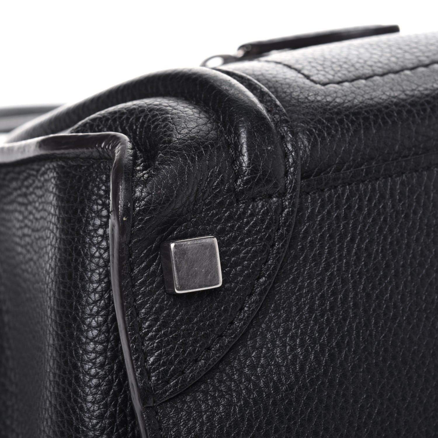 Celine Drummed Calfskin Micro Luggage Black 15 of 26