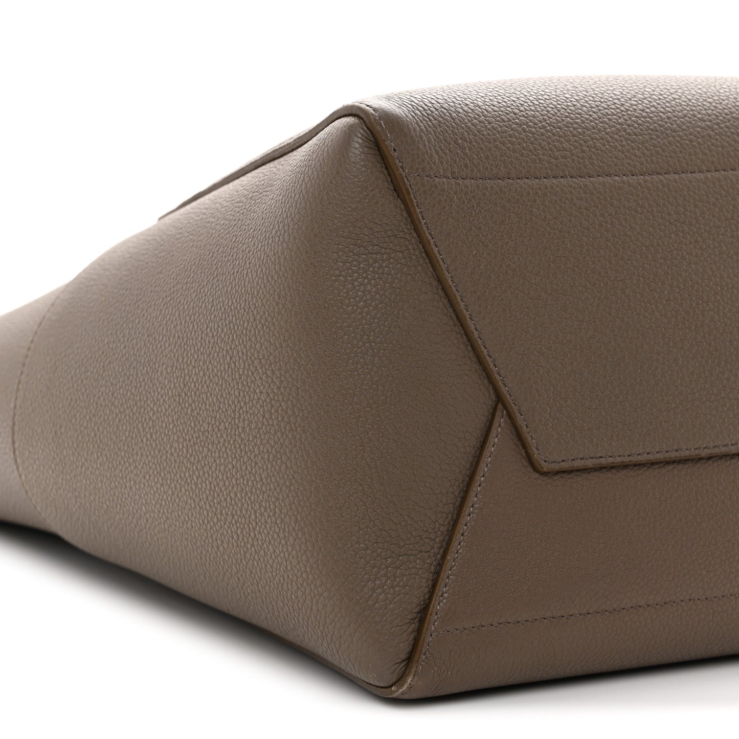 Soft Grained Calfskin Sangle Bucket Bag Taupe