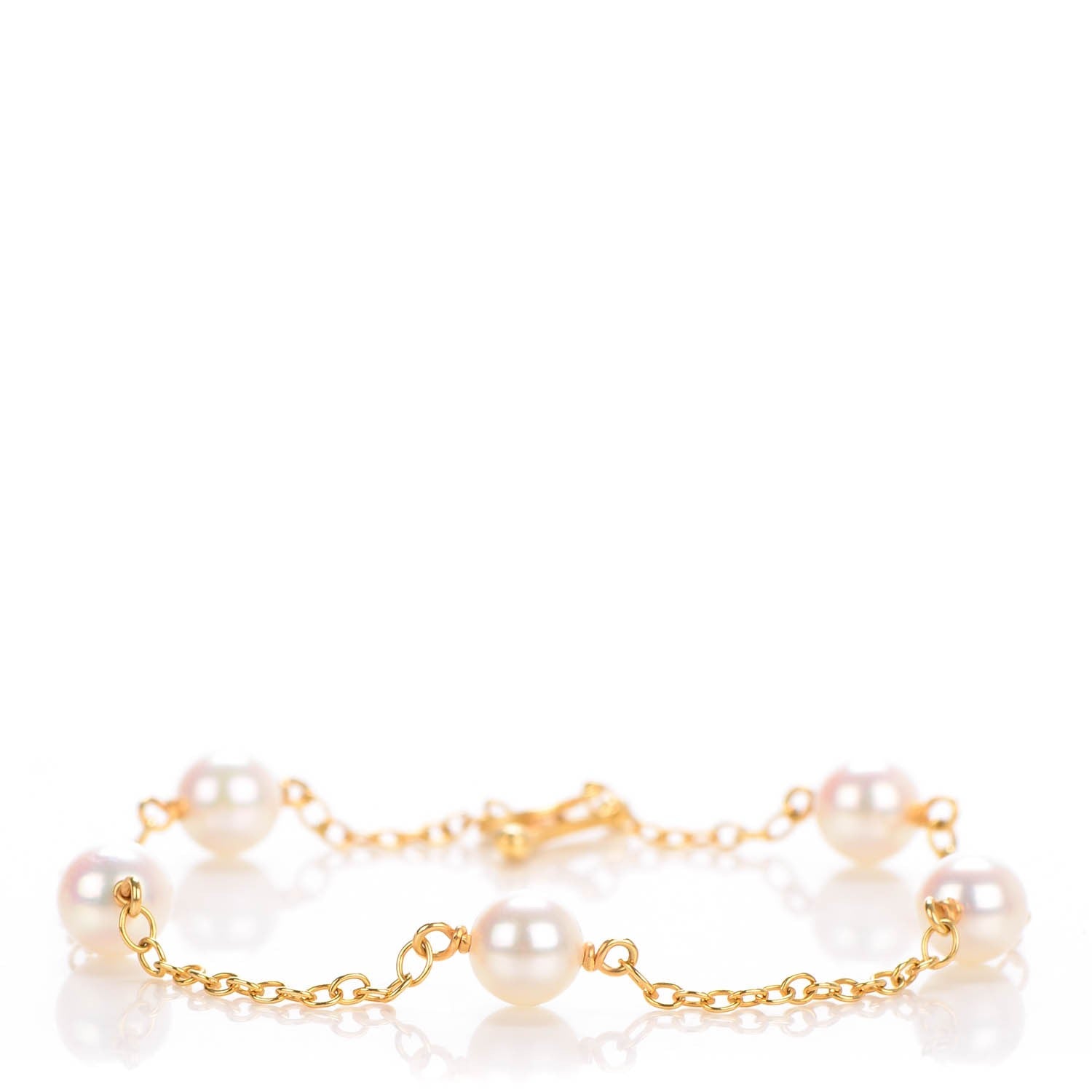Tiffany 18K Yellow Gold Pearl 5.5-6mm Elsa Peretti Pearls By The Yard Bracelet 1 of 7