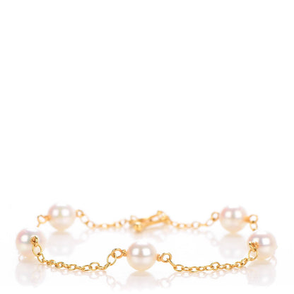 Tiffany 18K Yellow Gold Pearl 5.5-6mm Elsa Peretti Pearls By The Yard Bracelet 1 of 7