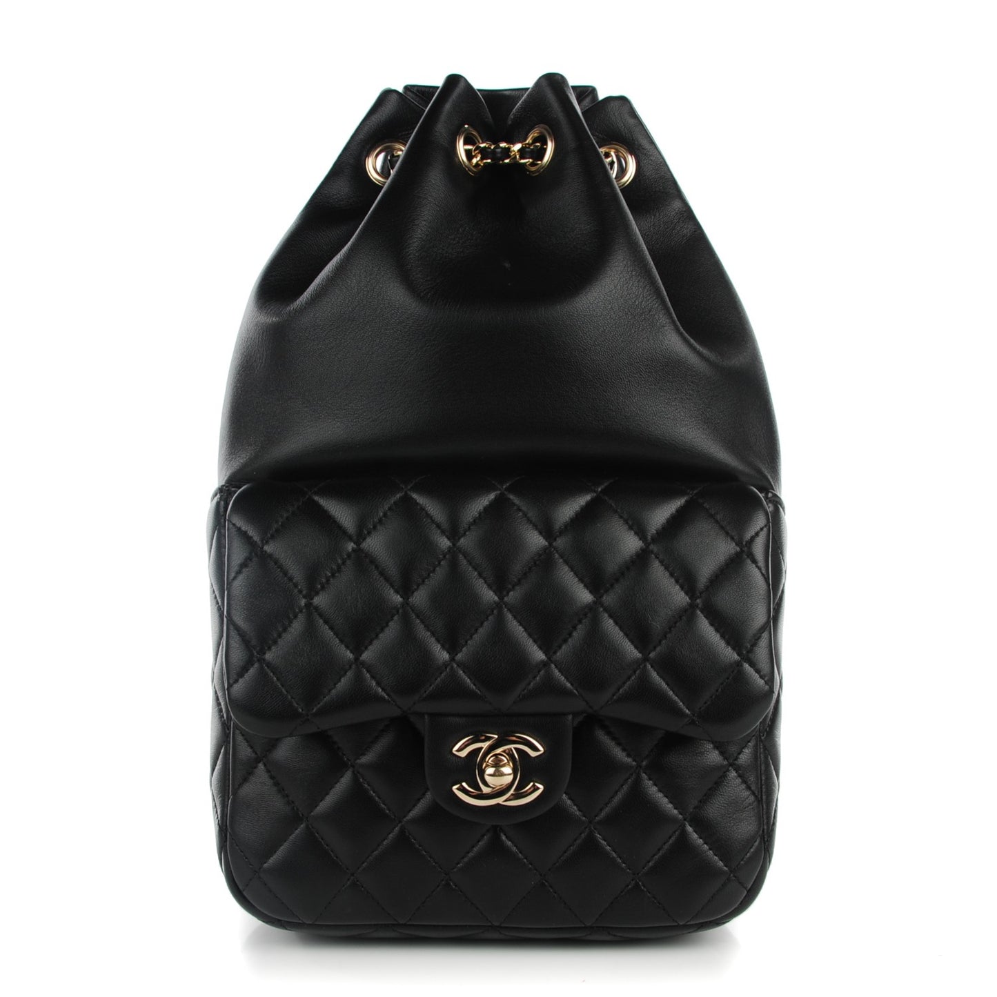 Lambskin Quilted Small in Seoul Backpack Black