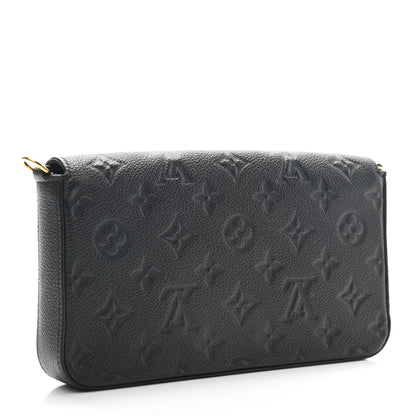 Louis Vuitton Empreinte Pochette Felicie Chain Wallet Black 3 of 8
