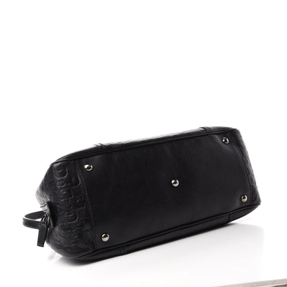 Gucci Calfskin Horsebit Embossed Princy Boston Black 4 of 10