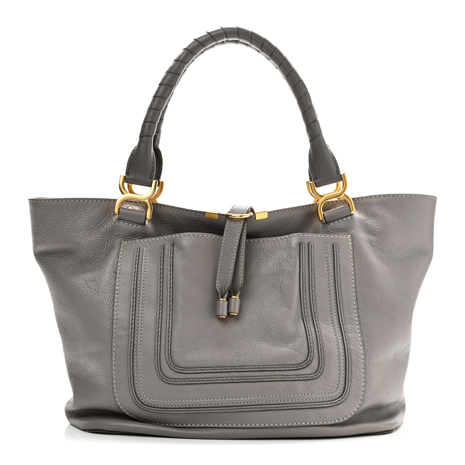 Chloe Calfskin Large New Marcie Tote Cashmere Grey 1 of 10