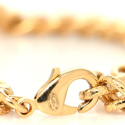 Chanel Crystal CC Chain Link Bracelet Gold 4 of 5