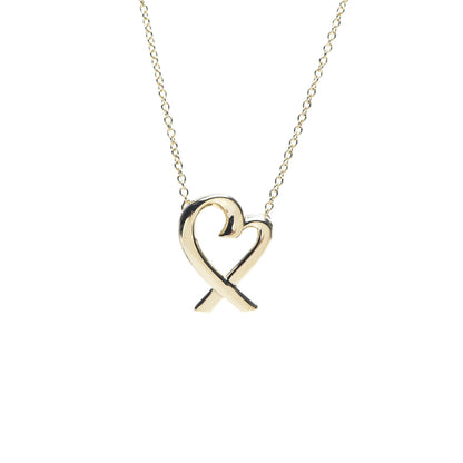 Tiffany 18K Yellow Gold Small Paloma Picasso Loving Heart Pendant Necklace 3 of 5