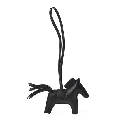 Hermes Milo Lambskin Grigri Rodeo Horse Bag Charm PM So Black 1 of 5