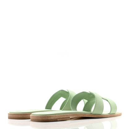 Hermes Epsom Oran Sandals 39 Vert Jade 4 of 9