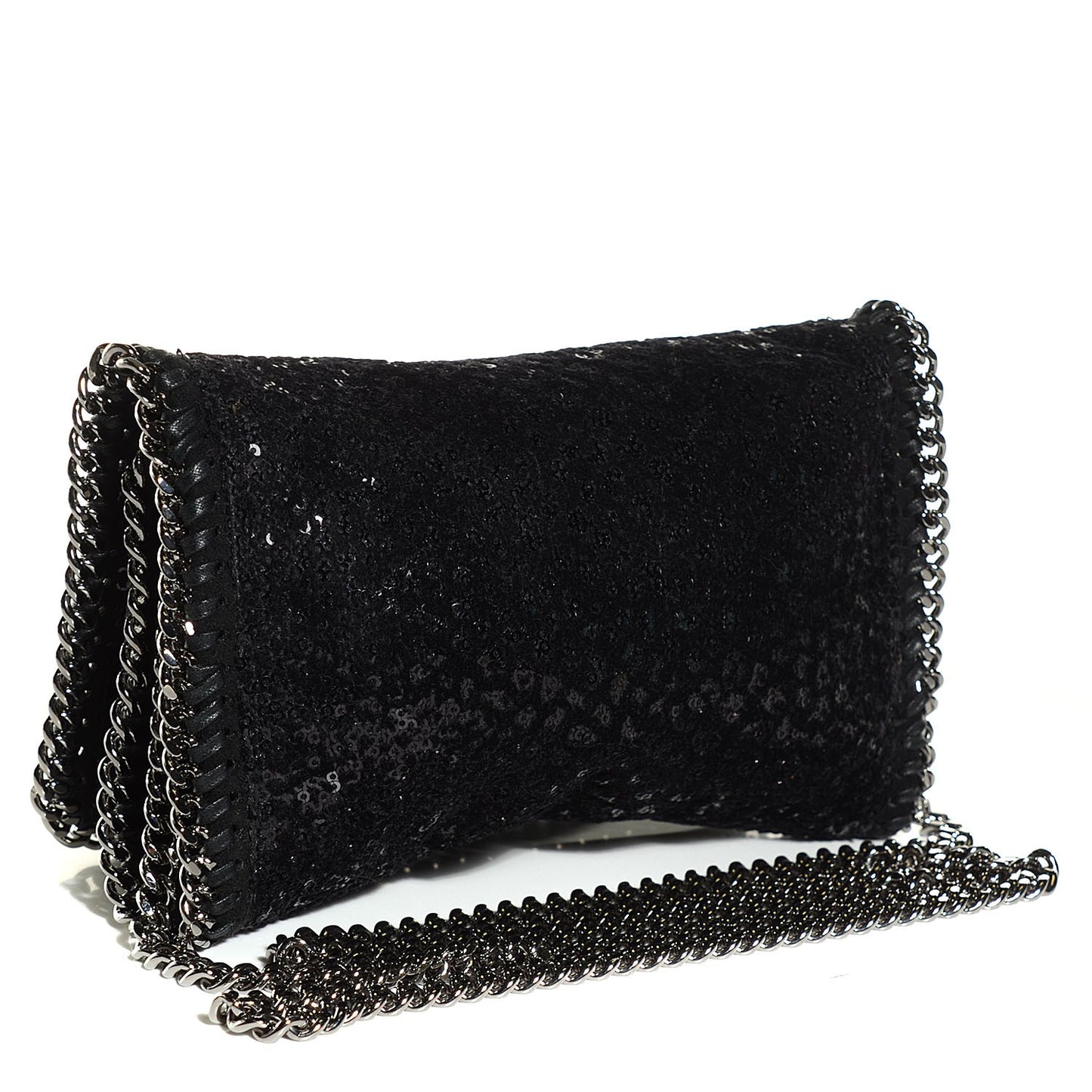Sequin Falabella Crossbody Black
