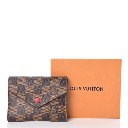 Louis Vuitton Damier Ebene Victorine Wallet Red 8 of 8