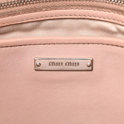 Miu Miu Nappa Matelasse Crystal Flap Clutch Cammeo 6 of 11