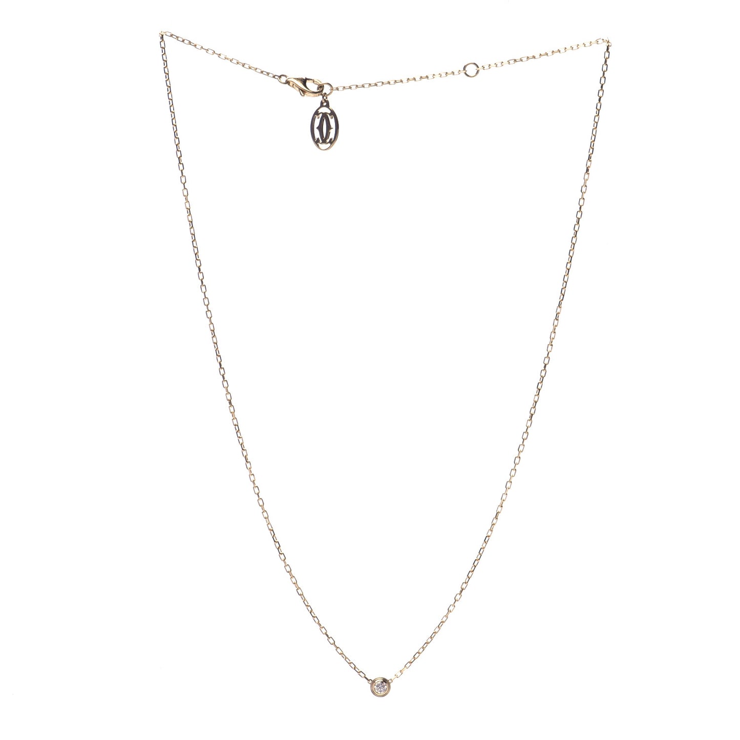 18K Yellow Gold Diamond SM D'Amour Pendant Necklace