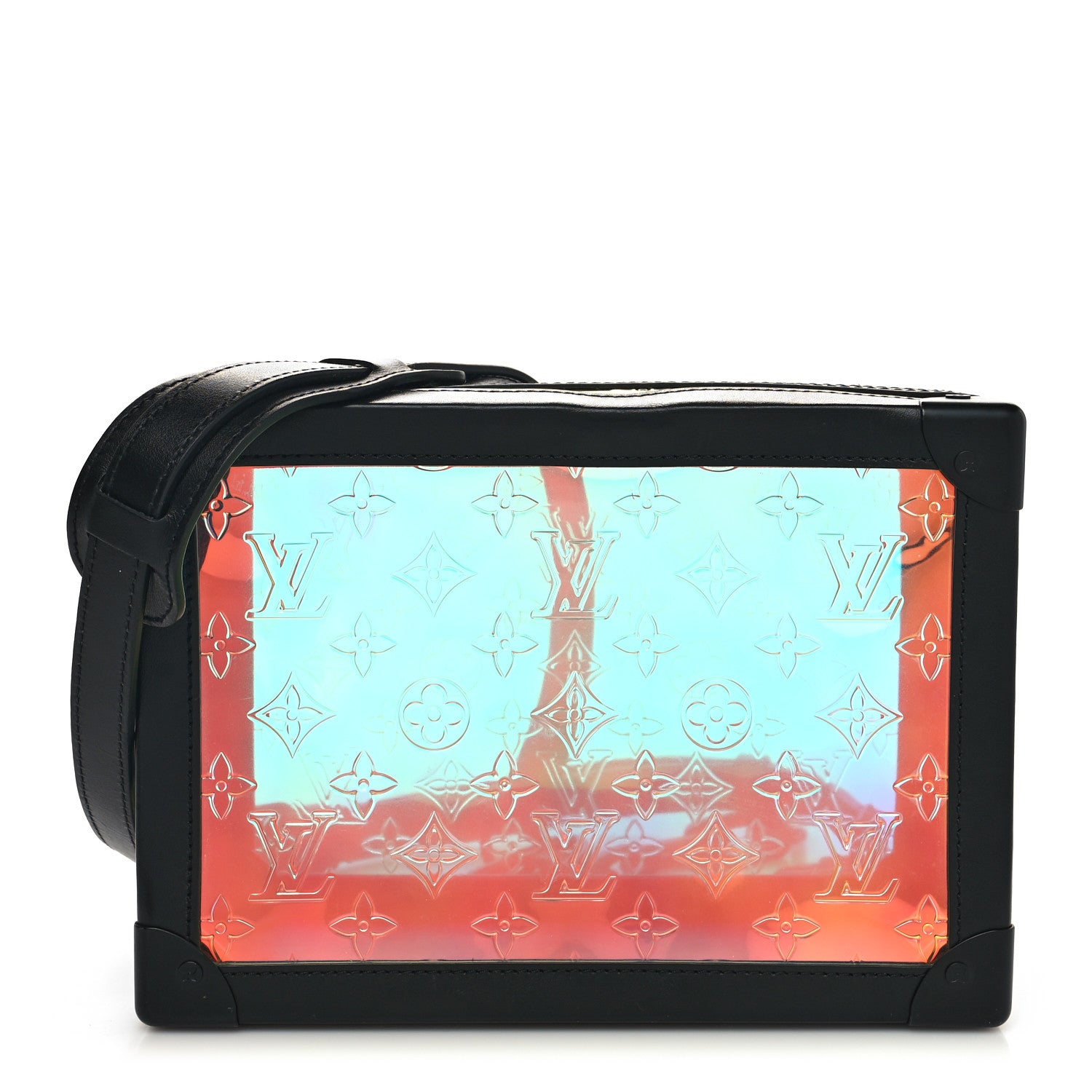 Louis Vuitton Calfskin PVC Monogram Solar Ray Soft Trunk Iridescent Prism Black 1 of 11