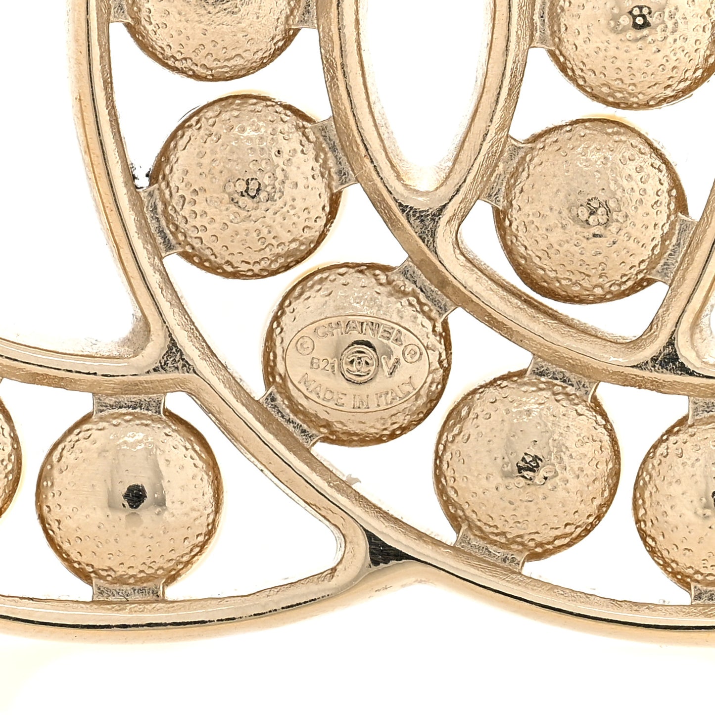Pearl CC Brooch Light Gold