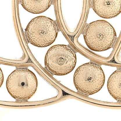 Chanel Pearl CC Brooch Light Gold 3 of 3