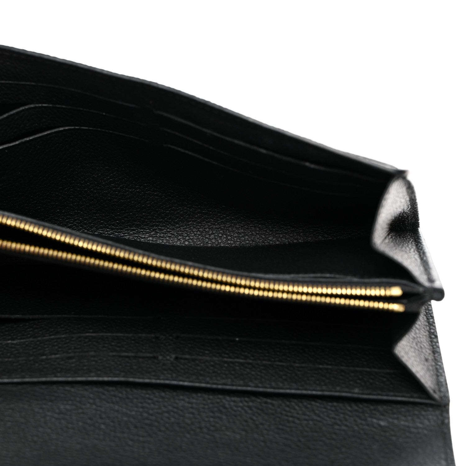 Louis Vuitton Monogram Empreinte Giant Sarah Wallet Black Beige 5 of 7