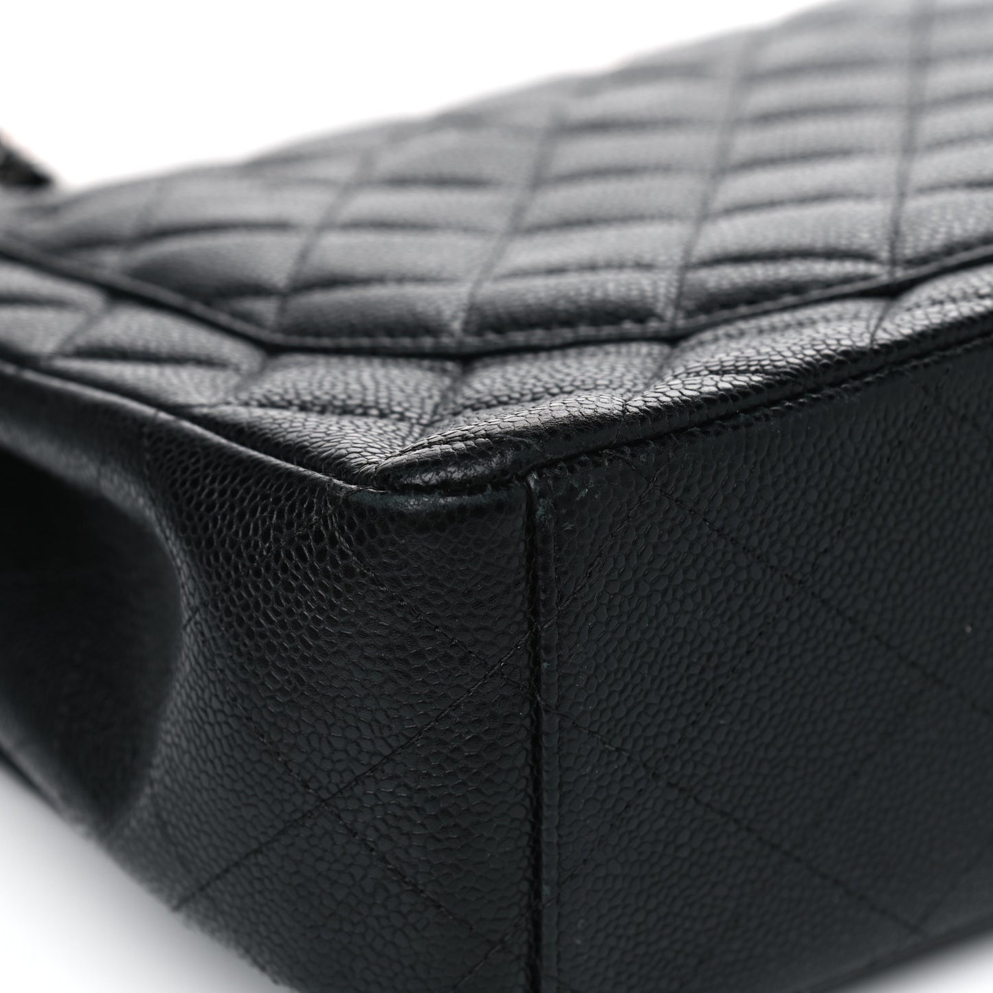 Caviar Quilted Maxi Double Flap Black