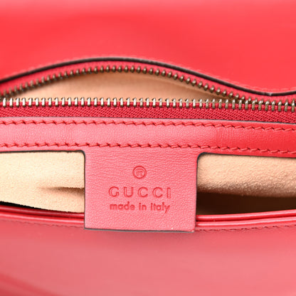 Gucci Calfskin Matelasse Small GG Marmont Shoulder Bag Hibiscus Red 5 of 13