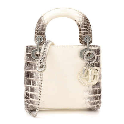 Christian Dior Niloticus Crocodile Himalaya Crystal Mini Lady Dior White 1 of 12