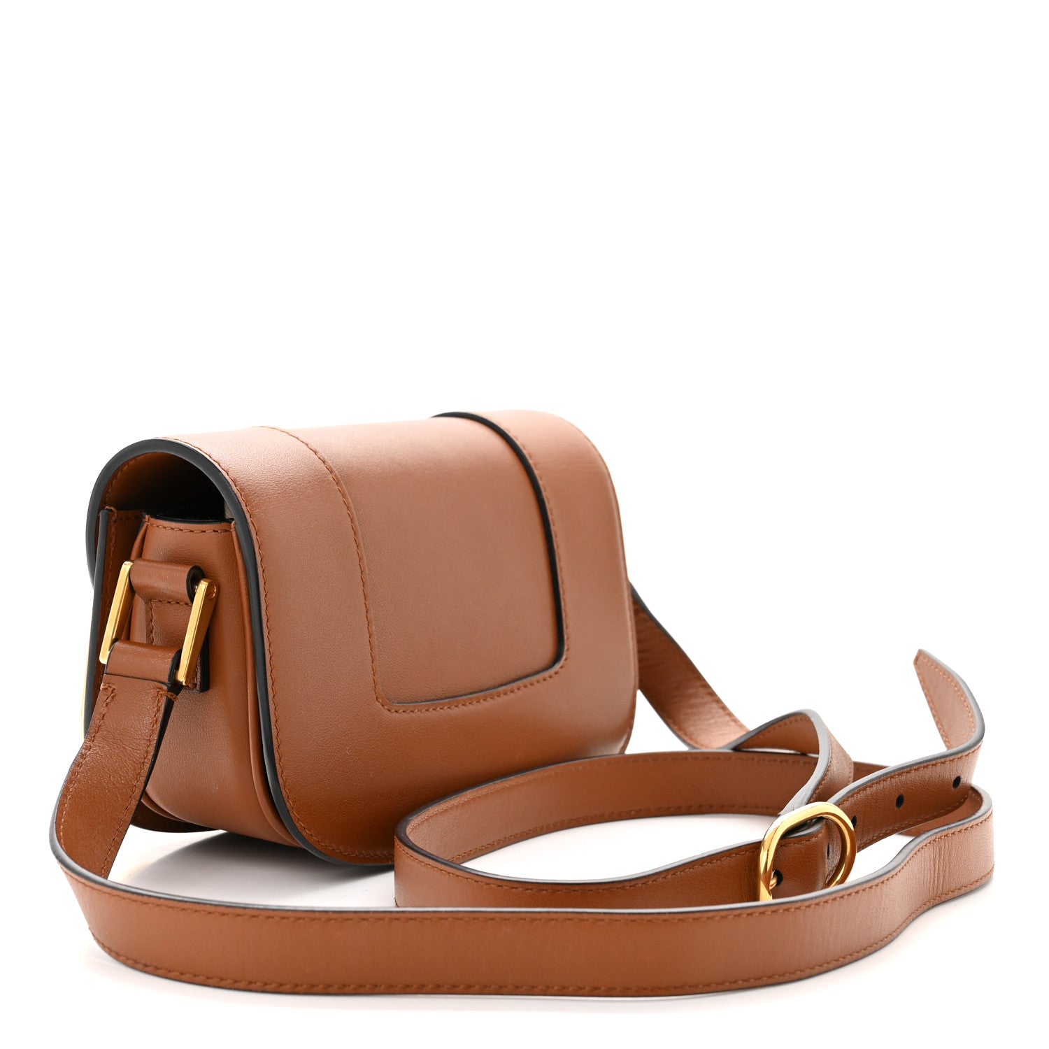 Valentino Garavani Calfskin Small Supervee Crossbody Bag Saddle Brown 3 of 11