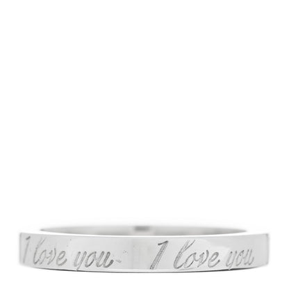 Tiffany Sterling Silver I Love You Band Ring 52 6 3 of 4