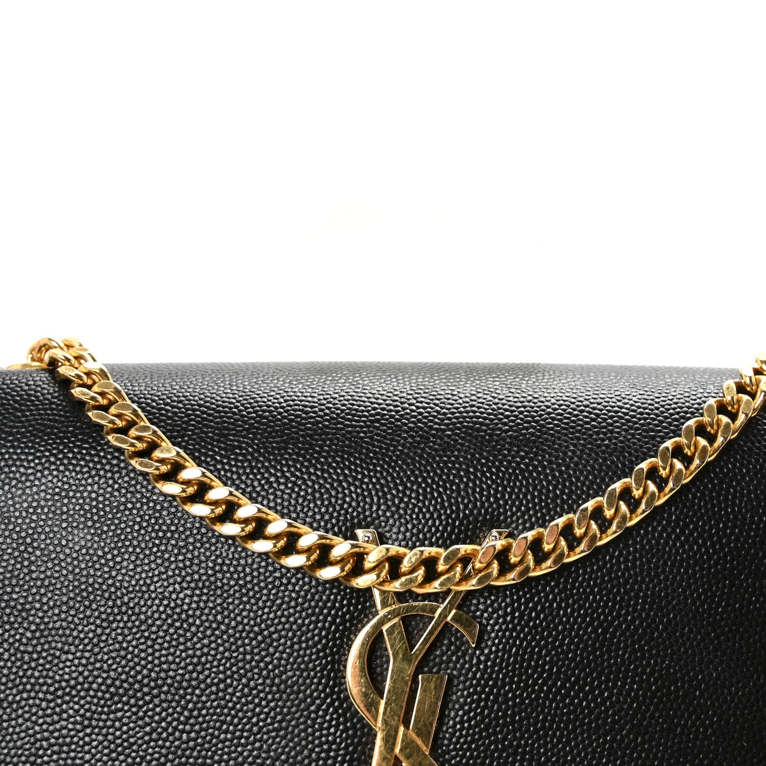 Saint Laurent Grain De Poudre Small Monogram Kate Satchel Black 7 of 9