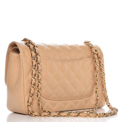 Chanel Caviar Quilted Jumbo Double Flap Beige Clair 3 of 8