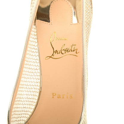 Christian Louboutin Mesh Neoalto 100 Pumps 37.5 Gold 7 of 11
