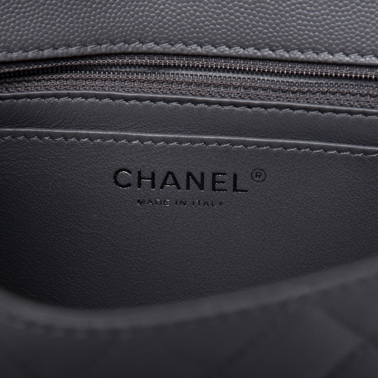 Chanel Caviar Quilted Mini Rectangular Flap Grey 8 of 13