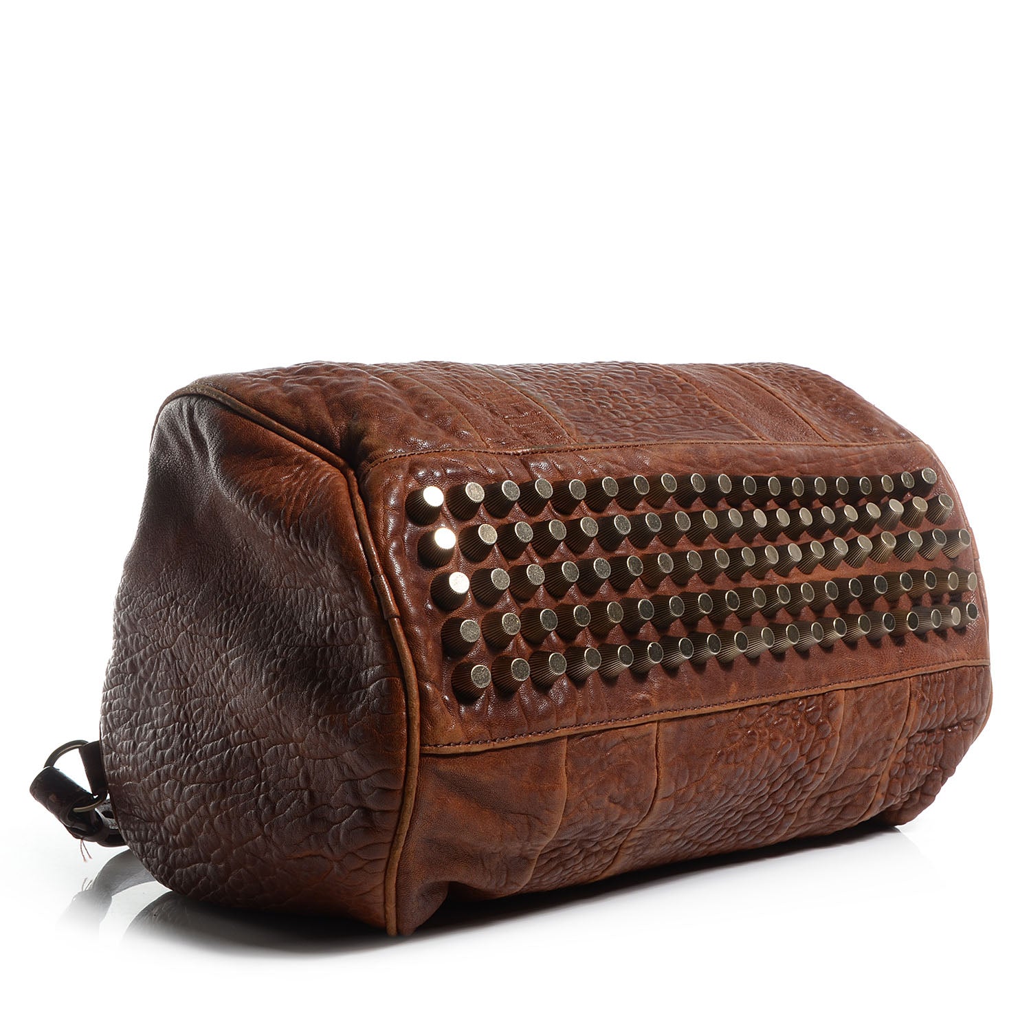 Alexander Wang Pebbled Lambskin Rocco Brown w Antique Silver Hardware 4 of 7