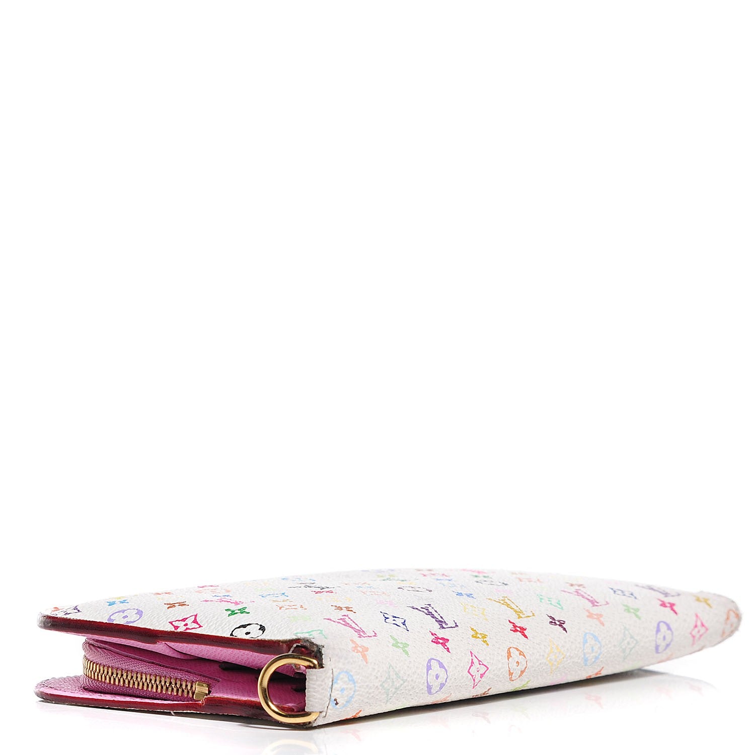 Louis Vuitton Monogram Multicolor Insolite Wallet White Litchi 4 of 7