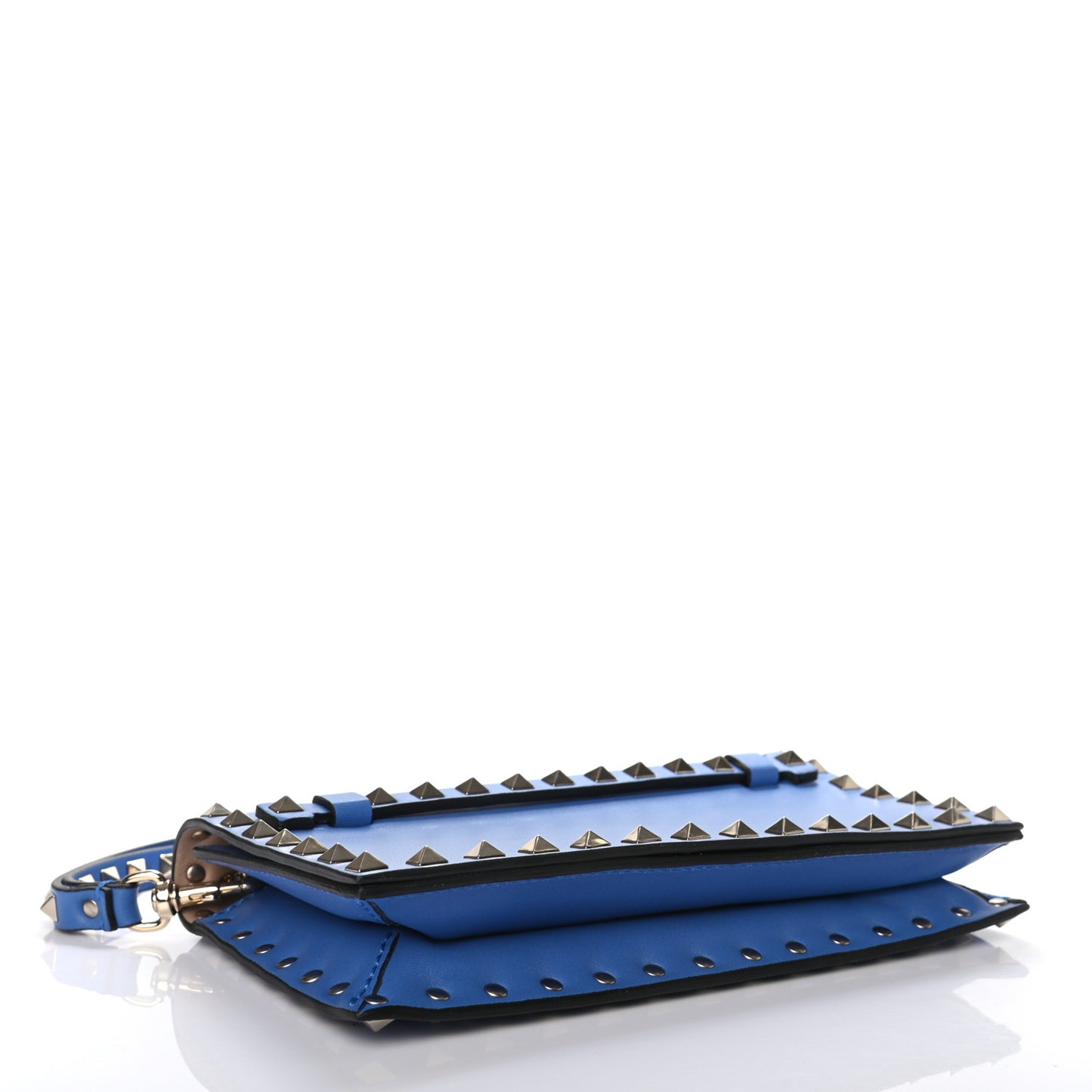 Nappa Small Rockstud Wristlet Clutch Light Sapphire