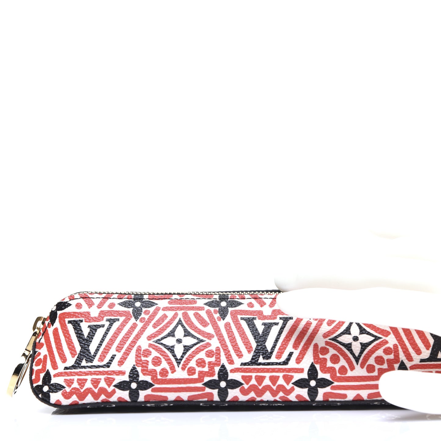 Monogram Giant Crafty Elizabeth Pencil Pouch Creme Rouge Black