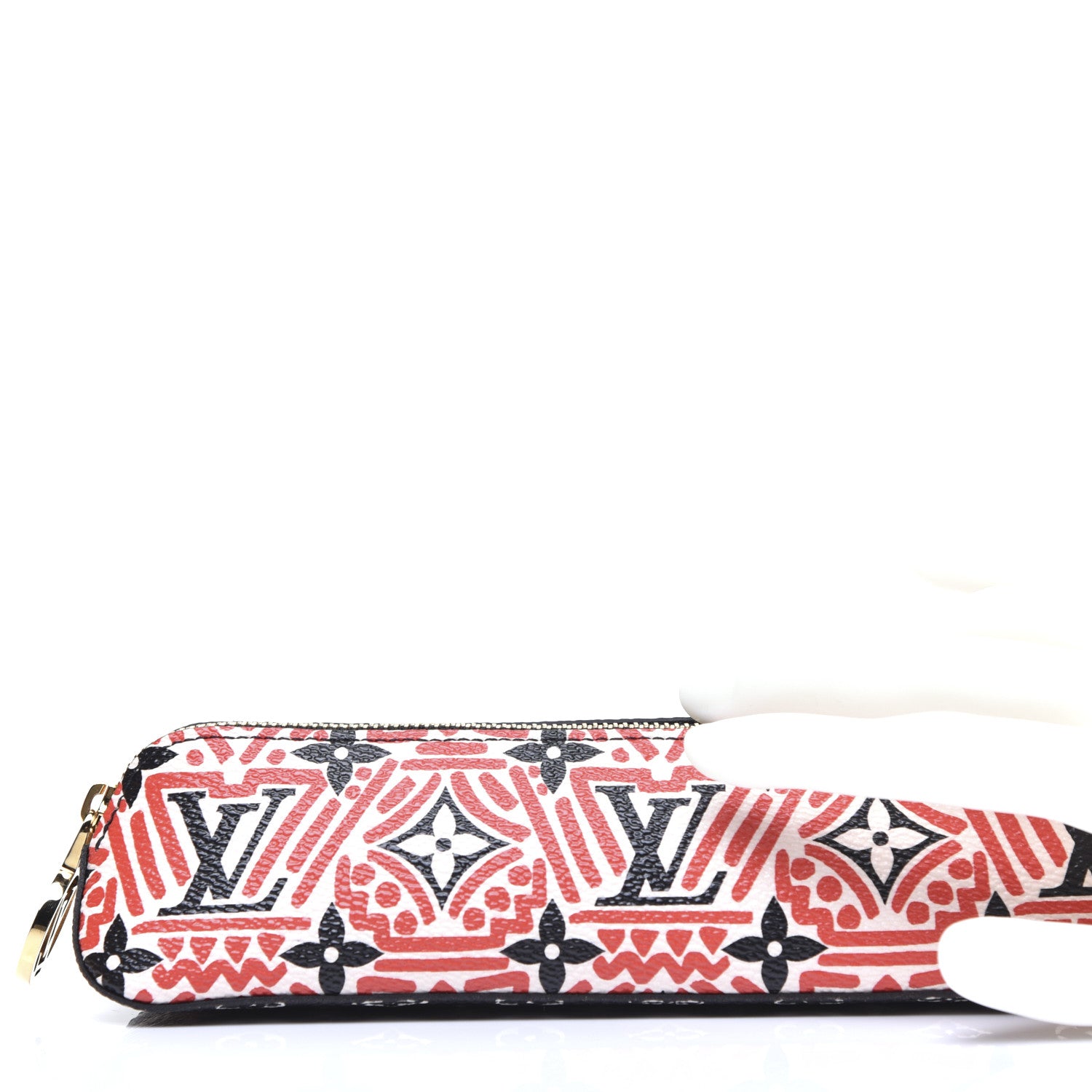 Louis Vuitton Monogram Giant Crafty Elizabeth Pencil Pouch Creme Rouge Black 2 of 10