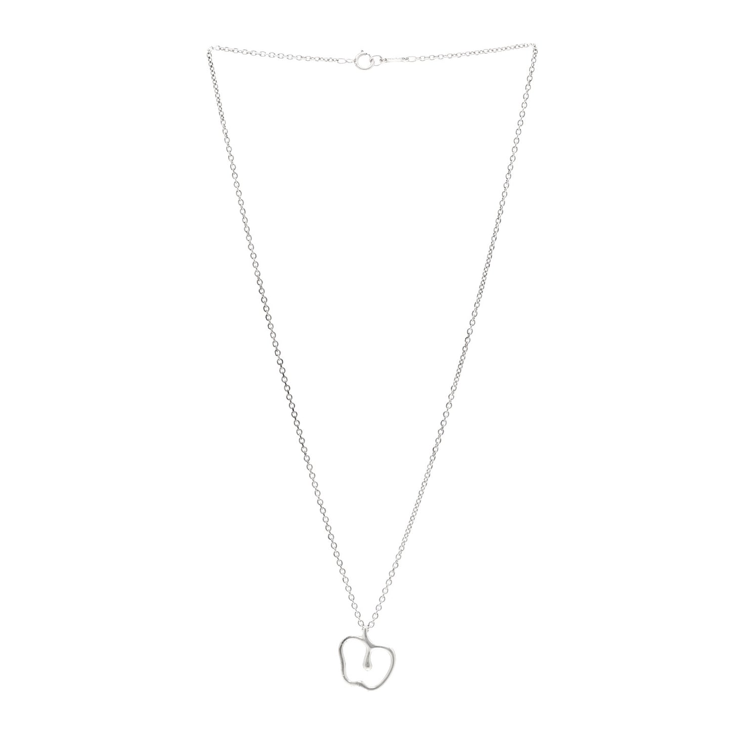 Sterling Silver Elsa Peretti Apple Pendant Necklace