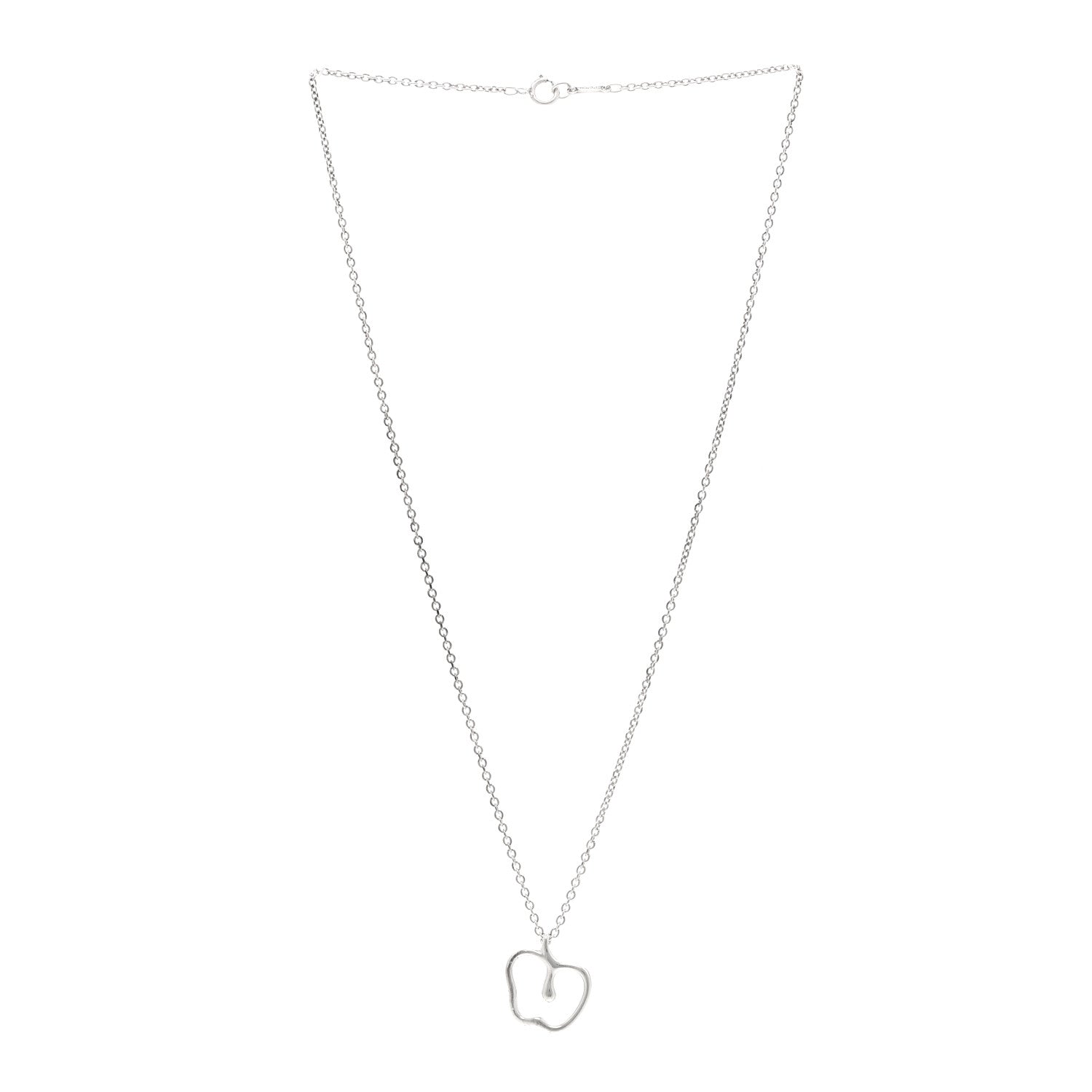 Tiffany Sterling Silver Elsa Peretti Apple Pendant Necklace 3 of 4