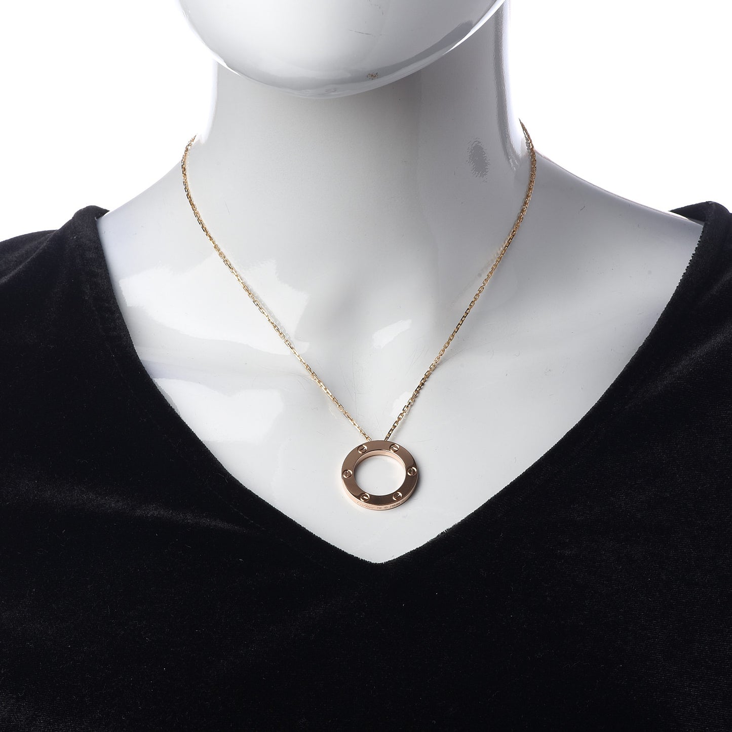 18K Pink Gold LOVE Pendant Necklace