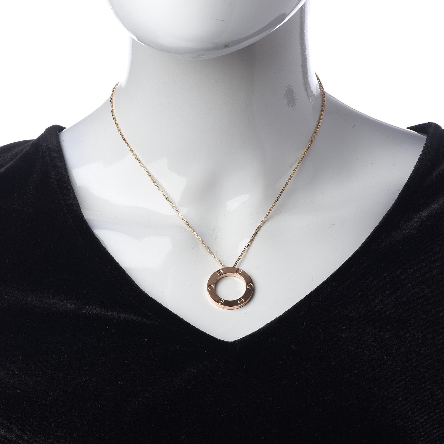 Cartier 18K Pink Gold LOVE Pendant Necklace 2 of 6