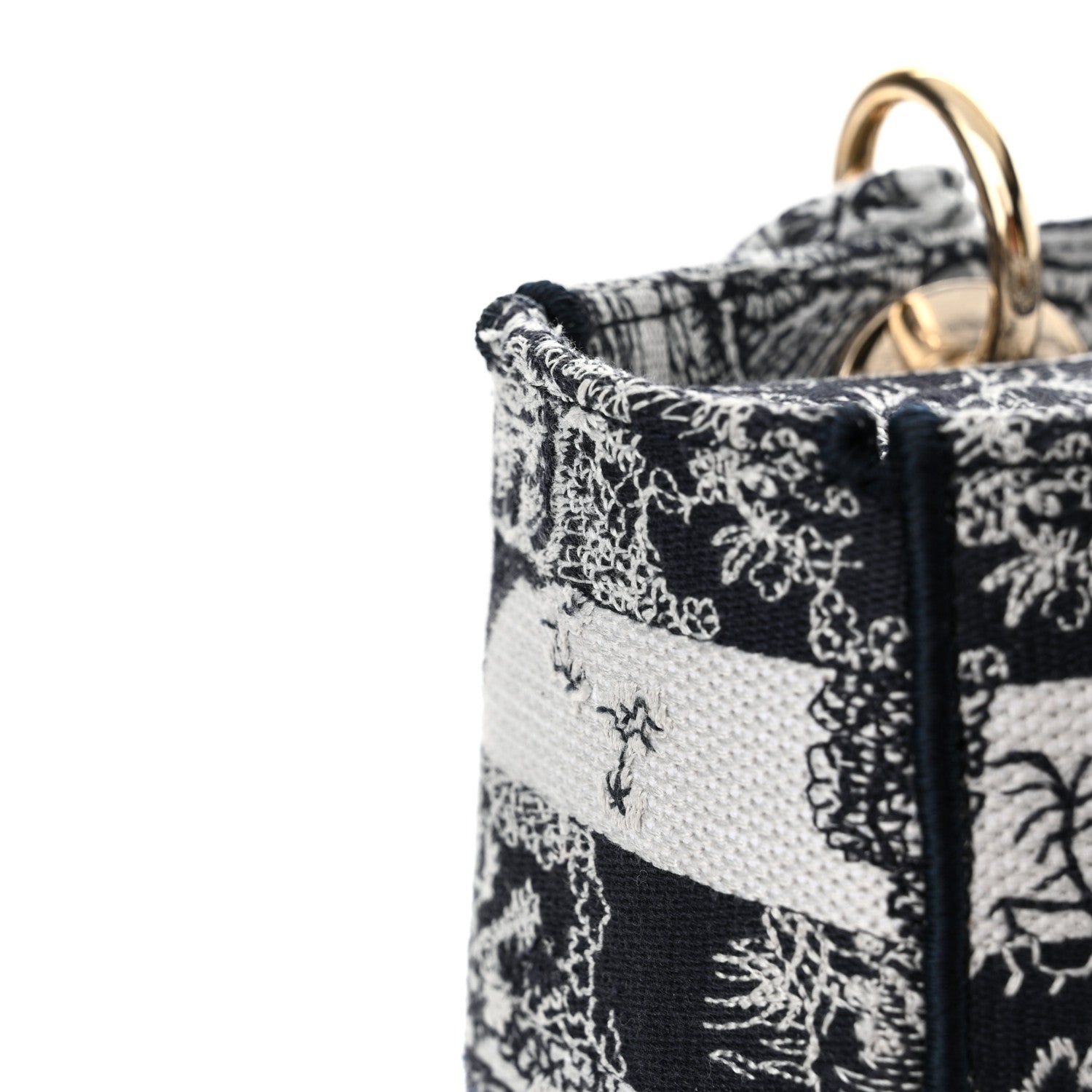 Christian Dior Canvas Toile De Jouy Embroidered Medium Lady D-Lite 12 of 12