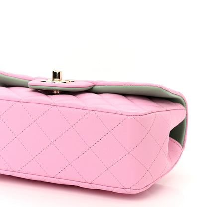 Chanel Lambskin Quilted Mini Top Handle Rectangular Flap Lilac Light Green 10 of 10