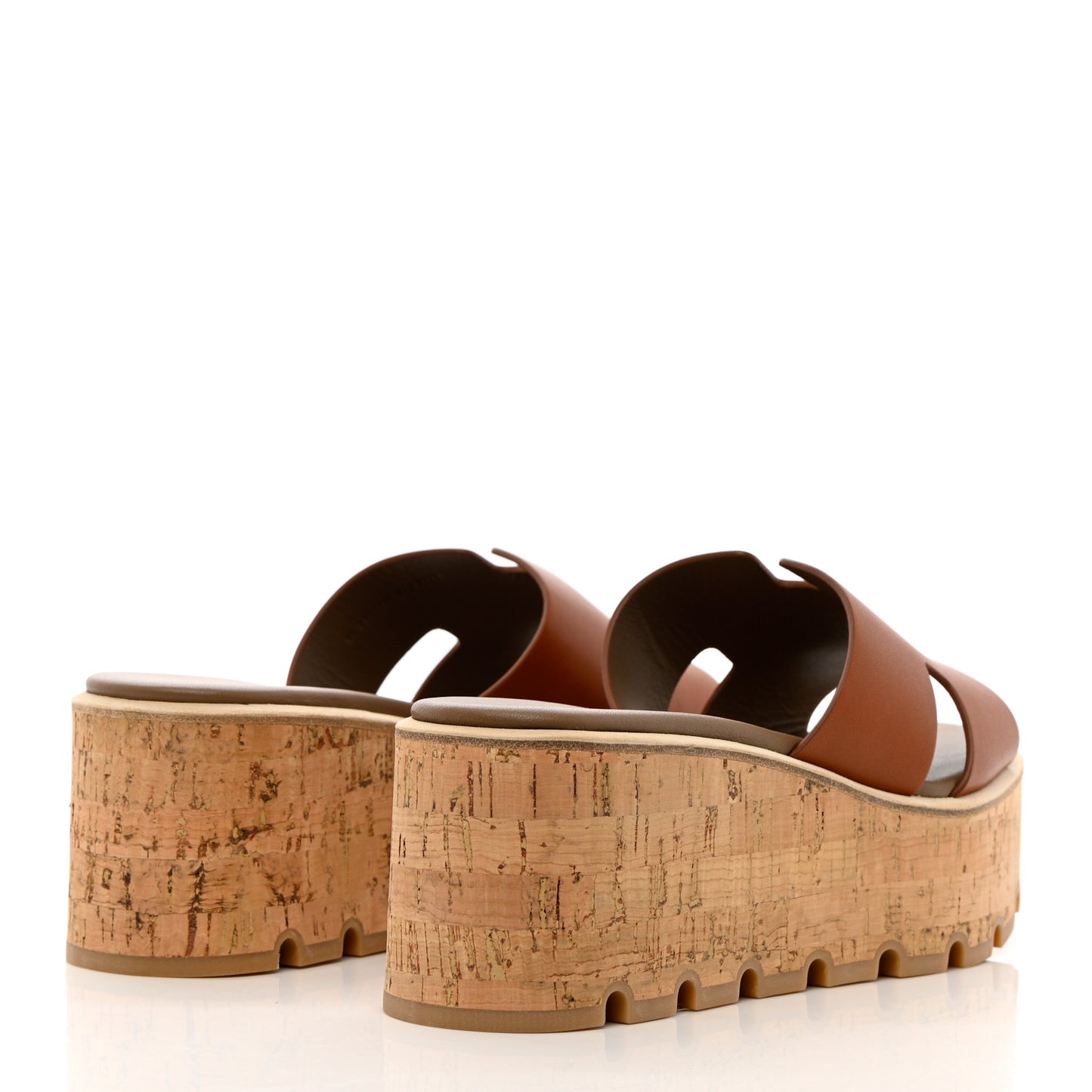 Calfskin Cork Eze 30 Sandals 37 Marron Glaise