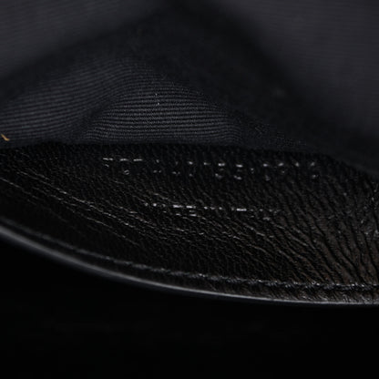 Saint Laurent Suede Mixed Matelasse Tri-Quilt Large Monogram Envelope Satchel Brown 7 of 8