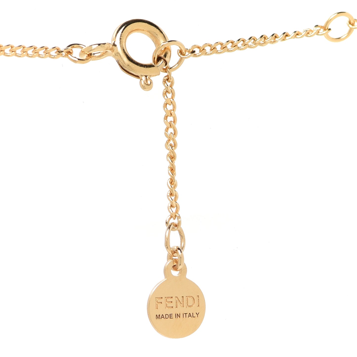 Metal Karligraphy Necklace Gold