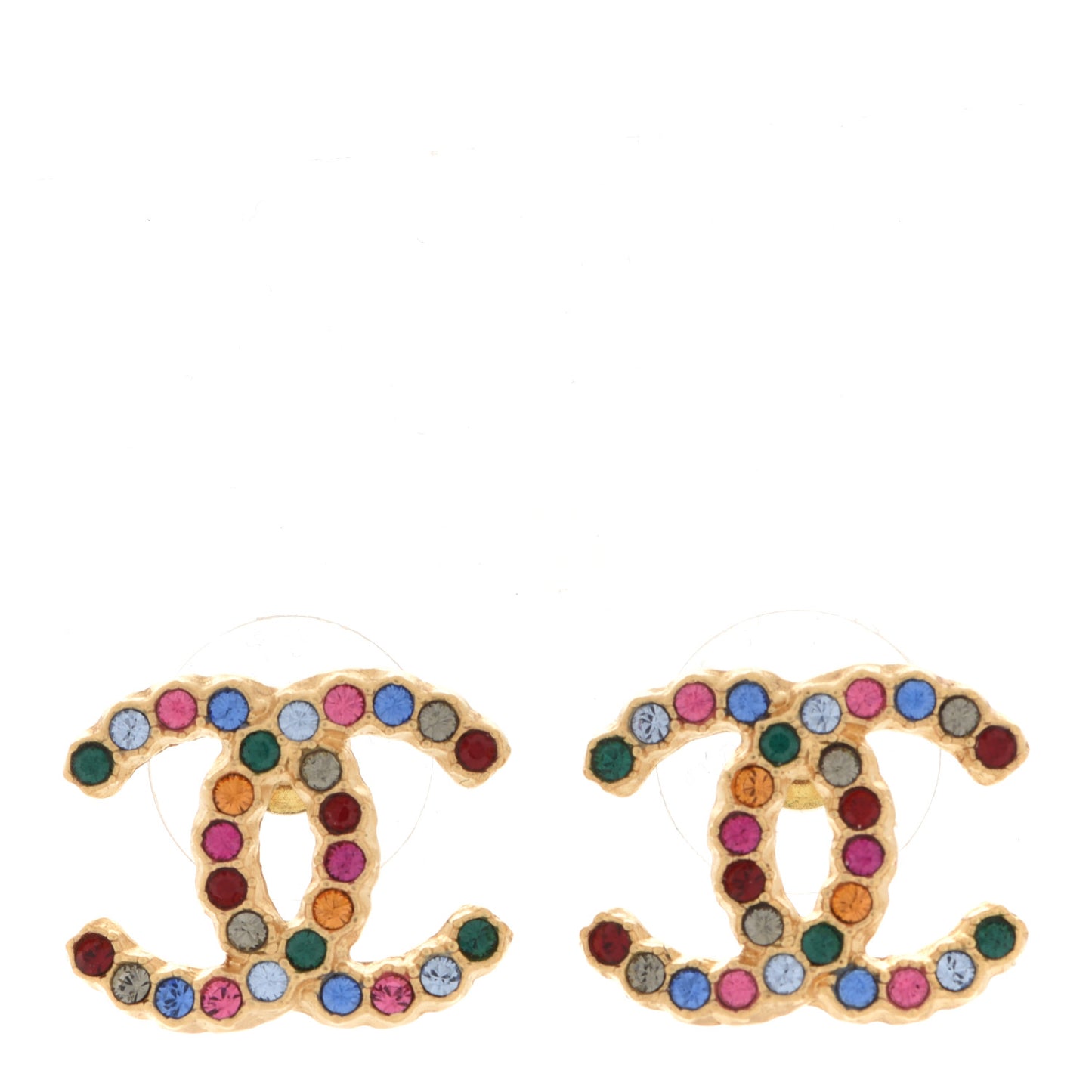 Crystal Over The Rainbow CC Earrings Gold Multicolor
